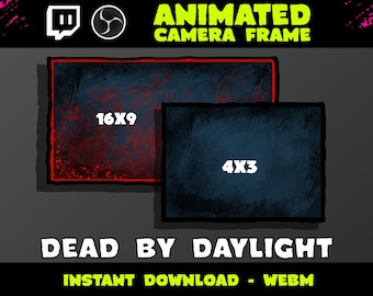 Animated Dead By Daylight Webcam Frame Borders | Twitch + OBS Grunge Overlay