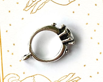 Ring Charm Pendant LeNormand Tarot Wicca Witchcraft Silver Color Antique Casting Gothic Mystic Jewelry DIY Making Handmade Craft UK