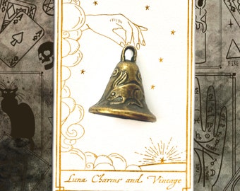 Celtique Lièvre Lapin Oiseau Sorcière Cloche Charme Amulette Talisman Bronze Couleur Païen Gothique Sorcellerie Bijoux Mystique Bricolage Artisanat À La Main Royaume-Uni