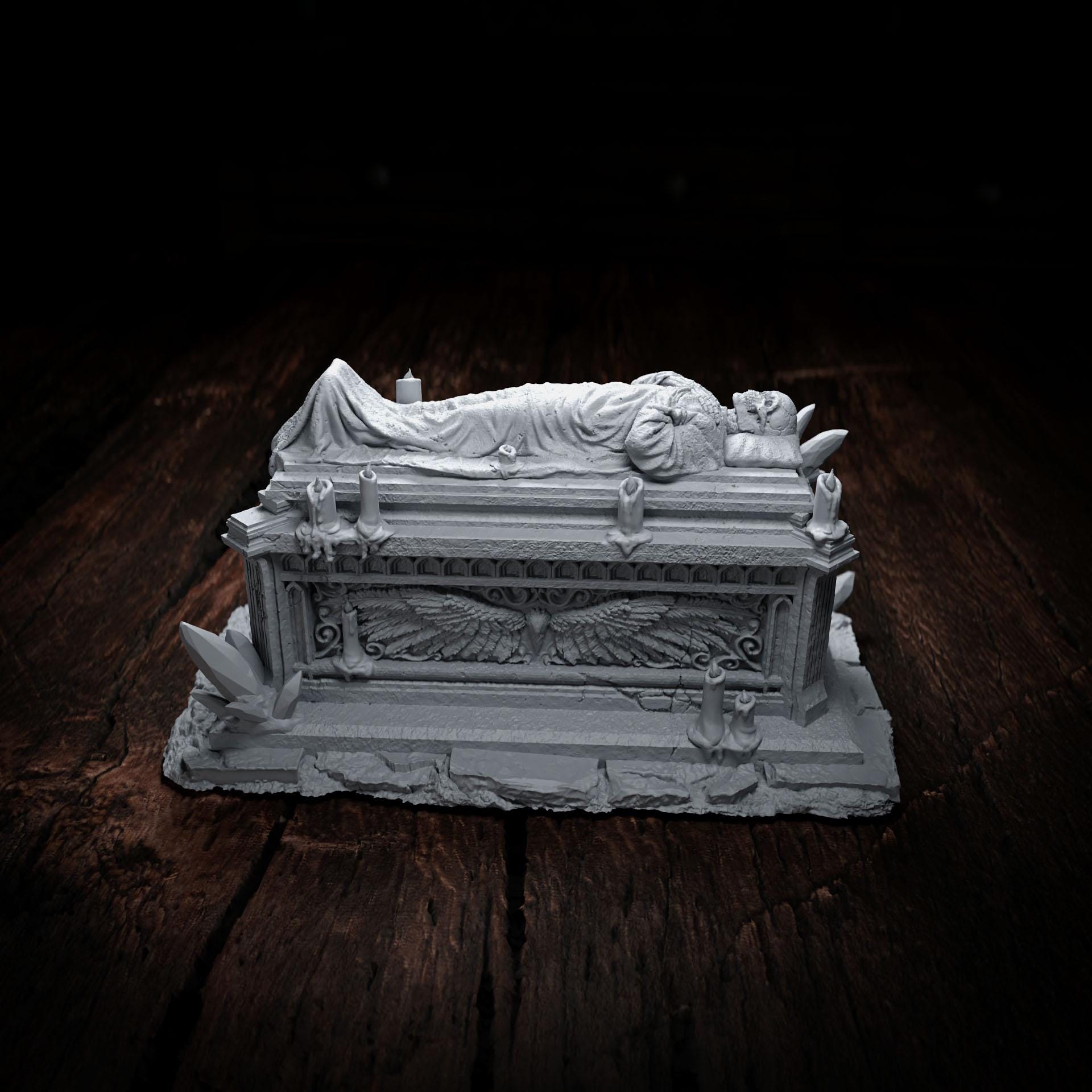 32mm Dungeon Tomb Miniature: 12K 3D Printed Scatter Terrain