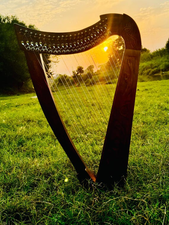 22-String Solid Rosewood Harp with Extra Strings & Carrying Case – Perfect for Teenager