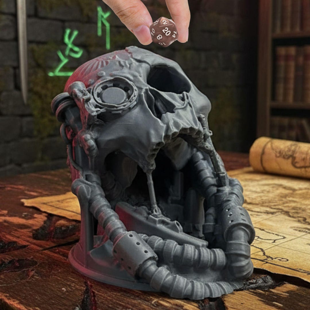 Alien Skull Dice Tower | Sci-fi Dice Roller | Dnd Dice Tower Holder ...