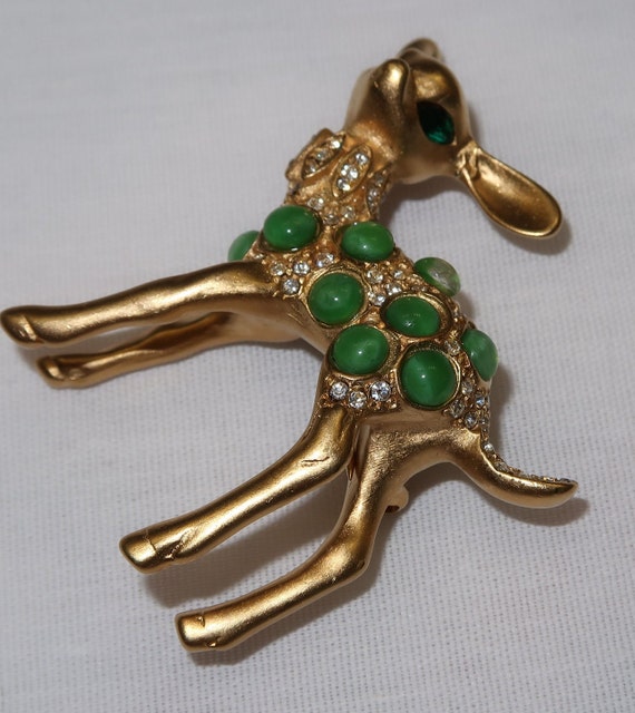 1991 Kenneth Jay Lane Fawn Brooch Rare - image 5