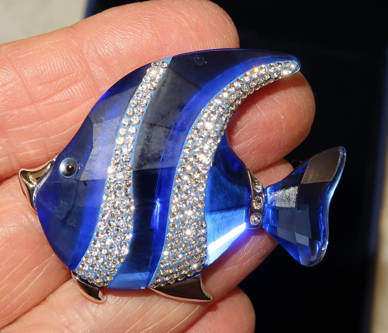 2004 Vintage Swarovski Fish Brooch, Box and Certificate - Etsy