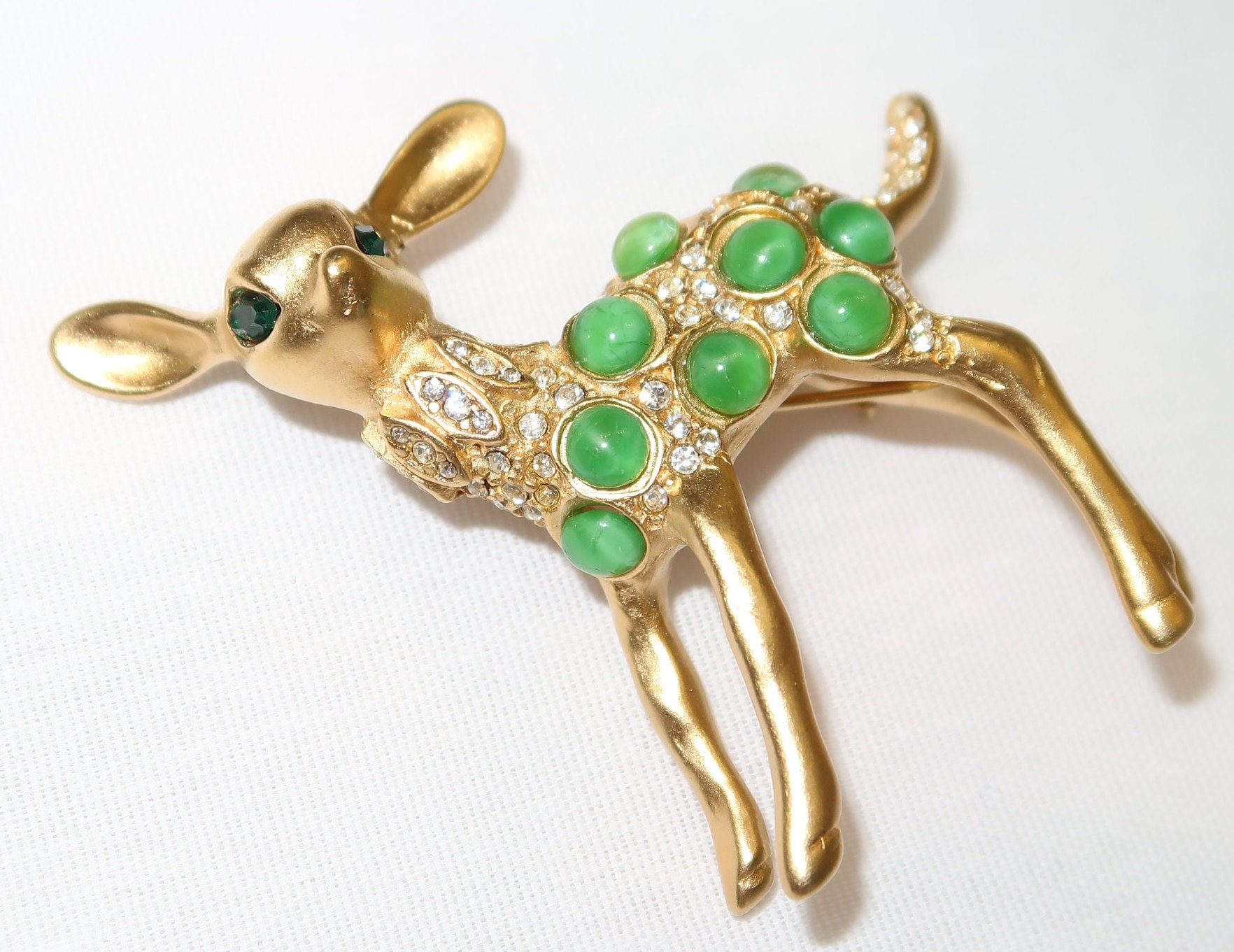 1991 Kenneth Jay Lane Fawn Brooch Rare - Etsy