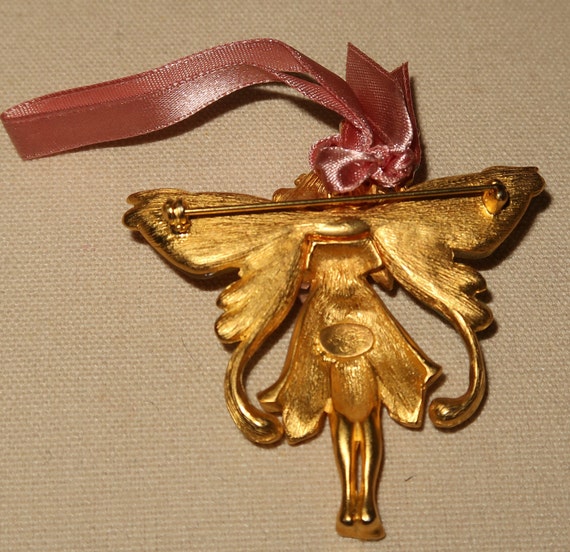 Vtg KIRKS FOLLY FAIRY with Glass Wings, Wear as a… - image 4