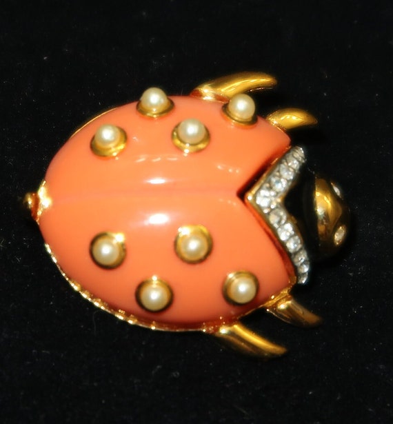 1970s Kenneth Lane Lady Bug Brooch - image 2