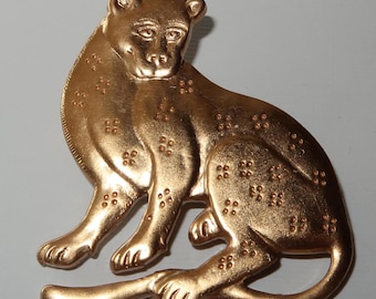 1985 MMA Metropolitan Museum of Art Goldtone Leopard/Jaguar Pin or Brooch