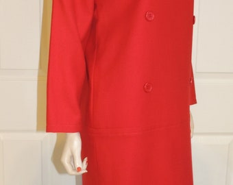 Boutique GIVENCHY Paris Red Wool Dress, Made in France - Etsy