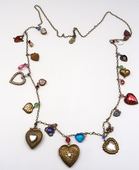 Vtg PIDIDDLY LINKS Heart Charm Necklace