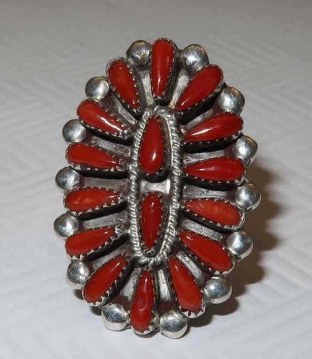 な*＊様 Vintage Zuni Rosina Wallace 刻印あり シル Wallace Zuni - Etsy