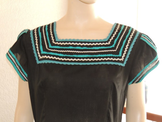 Vtg Kate Schorer Original PATIO DRESS M-L