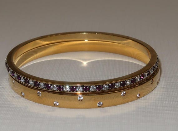 2 Vintage Bangle Bracelets including Swarovski - image 6