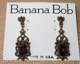 Vintage Banana Bob Dangle Earrings