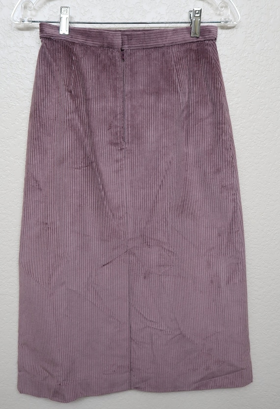 Vtg Mauve Large Wale Corduory Skirt by Country Sub