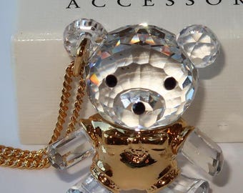 Swarovski Crystal Mini Bear Ornament, Vintage Swarovski Bear