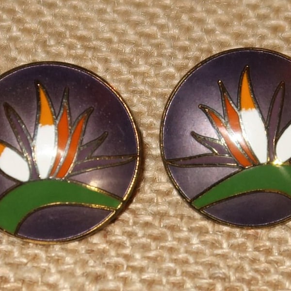 Vtg Laurel Burch Pierced Earrings