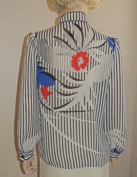 Vtg HOWARD WOLF sz 10 Semi Shear Blouse