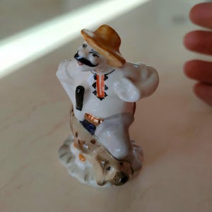 Rare Porcelain figurine USSR 1960s &quot;Hunter from the series Our Professions.&quot;.  Korosten porcelain factory (Korosten)