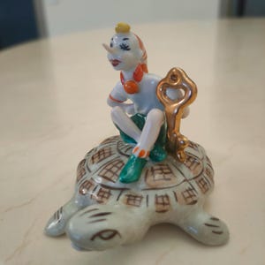 Vintage USSR Porcelain Pinocchio Figurine, "The Golden Key", 1950s image 4