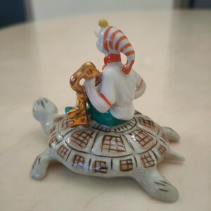 Vintage USSR Porcelain Pinocchio Figurine, "The Golden Key", 1950s image 6