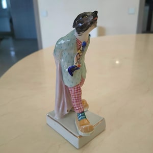 Very Rare Porcelain figurine USSR 1956 &quot;“Wolf – a Dude&quot; (Kyiv experimental ceramic and art factory)