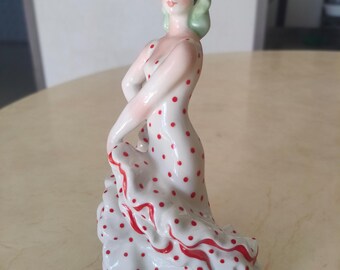 Seltene UdSSR Porzellan Figur: Spanische Bolero Tänzerin, 1980er Jahre Kyiv Fabrik
