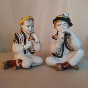 Rare Porcelain  figurine USSR 1950s &quot;Hutsul (Ukrainian) children&quot;(Baranovsky Porcelain Factory (Baranovka))