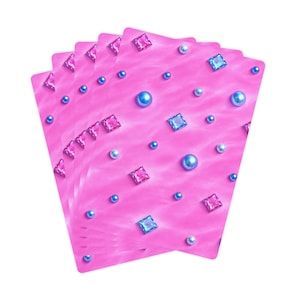 Mönster för pokerkort med Bubble Gum Gems | Spelkort