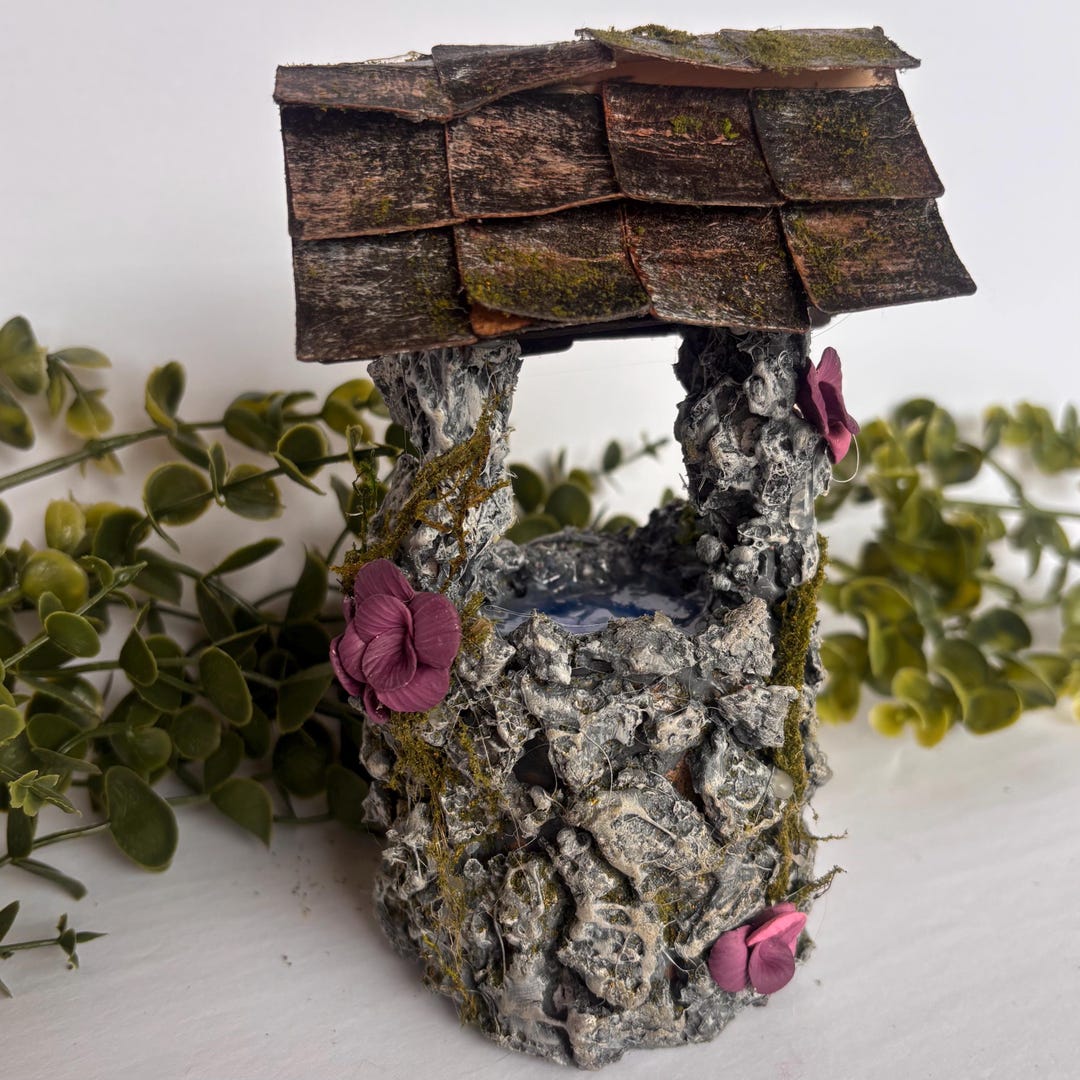 Fairy Garden Wishing Well: Miniature Mossy Garden Accessory - Etsy