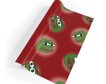Pepe Wrapping Paper | Crypto Gift | Luxury | Cryptocurrency | Trader | BTC | SOL |  Bitcoin | Birthday | Art | Gift Wrap | Pepe | Memecoin