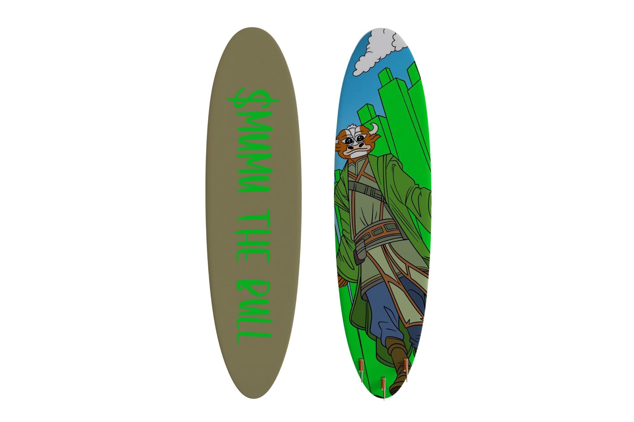 Mumu the Bull Surfboard: Limited Edition Memecoin Art - Etsy