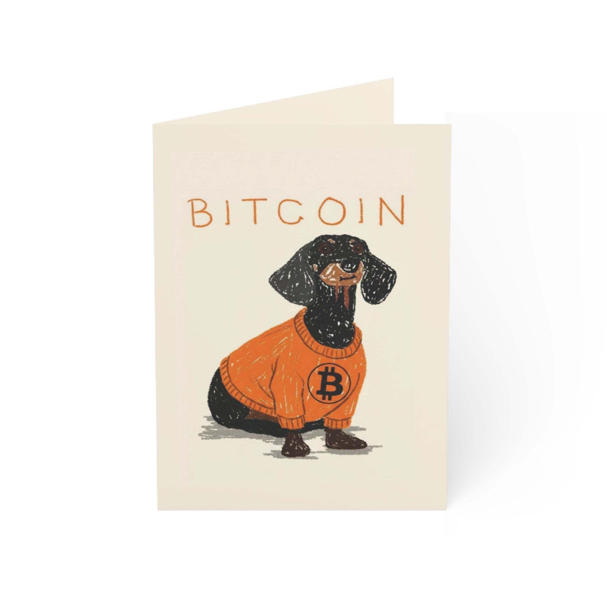 Bitcoin Pup Greeting Card