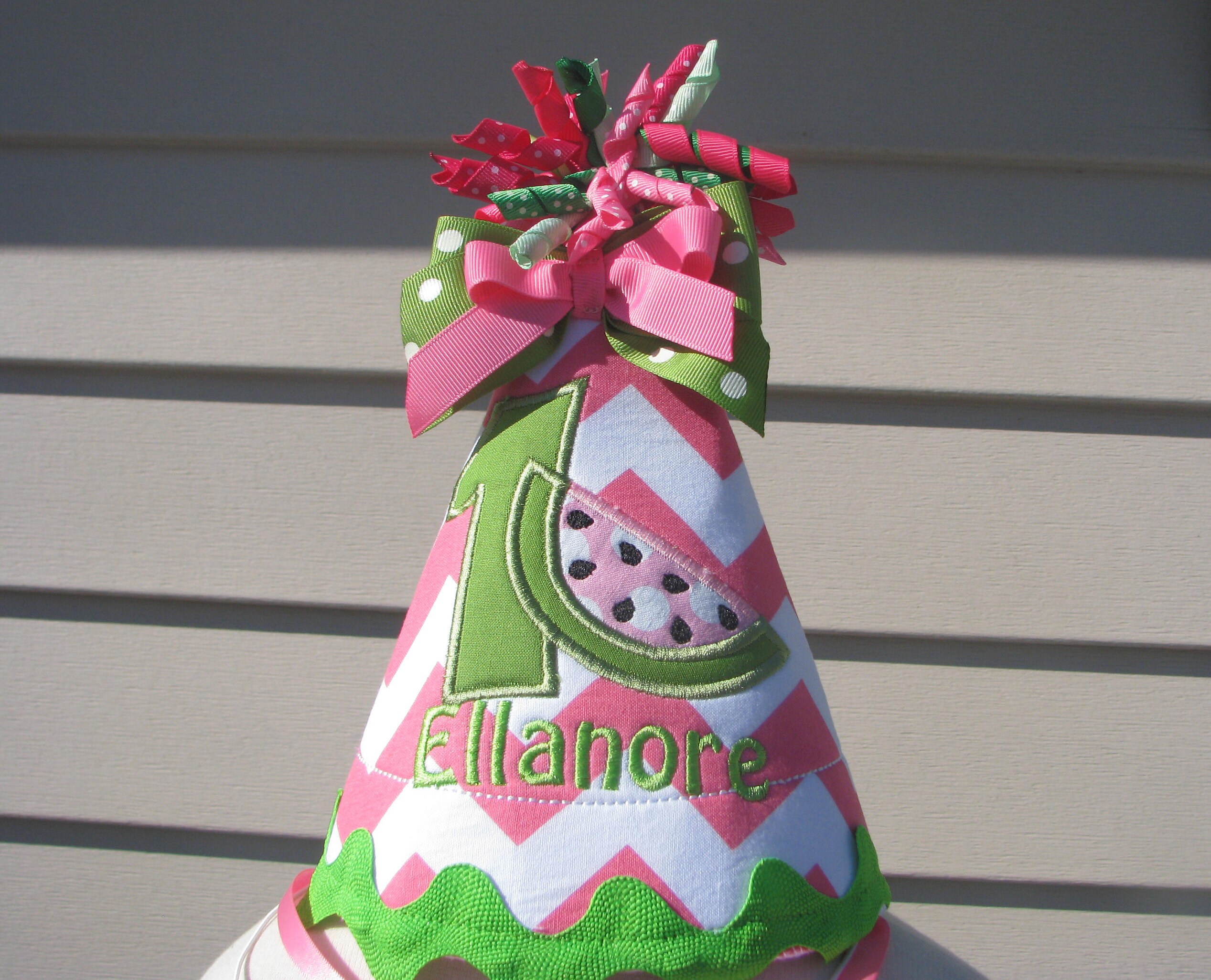Watermelon birthday party hat first birthday hat 2nd Etsy
