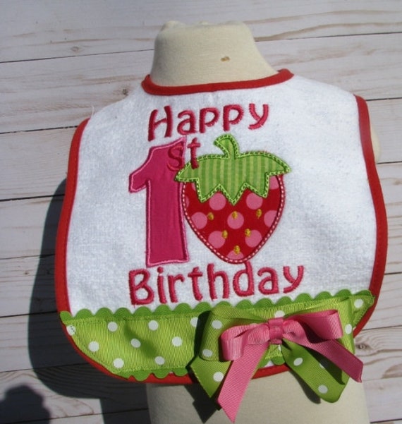 strawberry bib