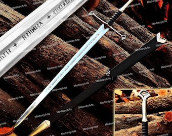 Custom hand-Forged Viking Sword – Norse-Inspired Stainless Steel Blade – Decorative Replica Sword for Collectors – Unique Christmas Gift