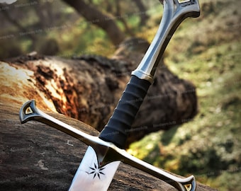 Custom hand-Forged Viking Sword – Norse-Inspired Stainless Steel Blade – Decorative Replica Sword for Collectors –CHRISTMAS GIFT for him