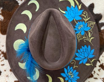Chinoiserie Hand-burned Wide Brim Fedora – Artisan Freehand  display picture 2