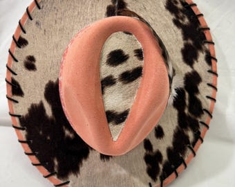 Hand-Illustrated Coral Wide-Brim Felt Hat Coral Corral I Raffia Sun Hat with UPF 50+ | Eric Javits main image 2