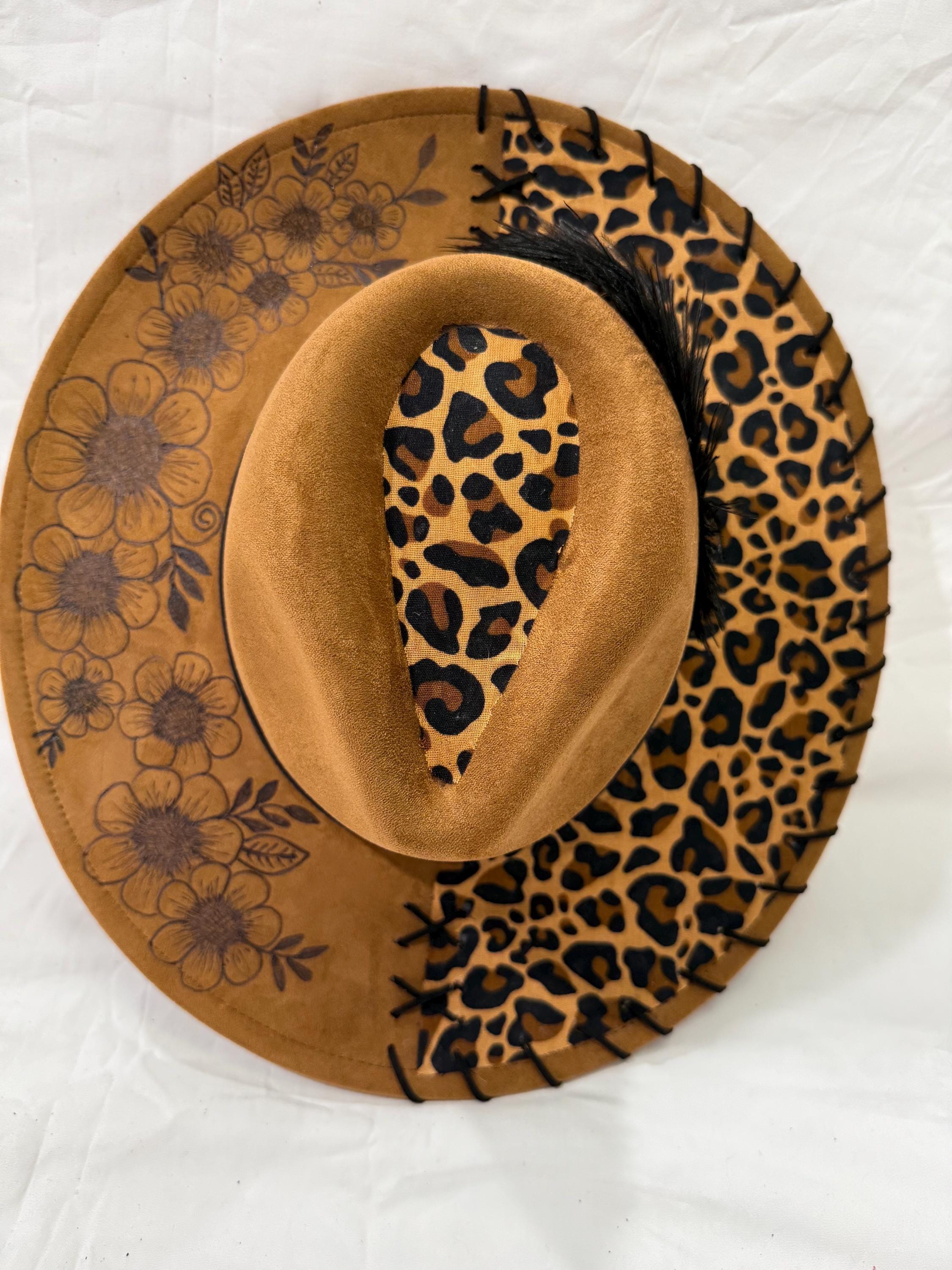 Burned Leopard Cowgirl Hat - Etsy display picture 3