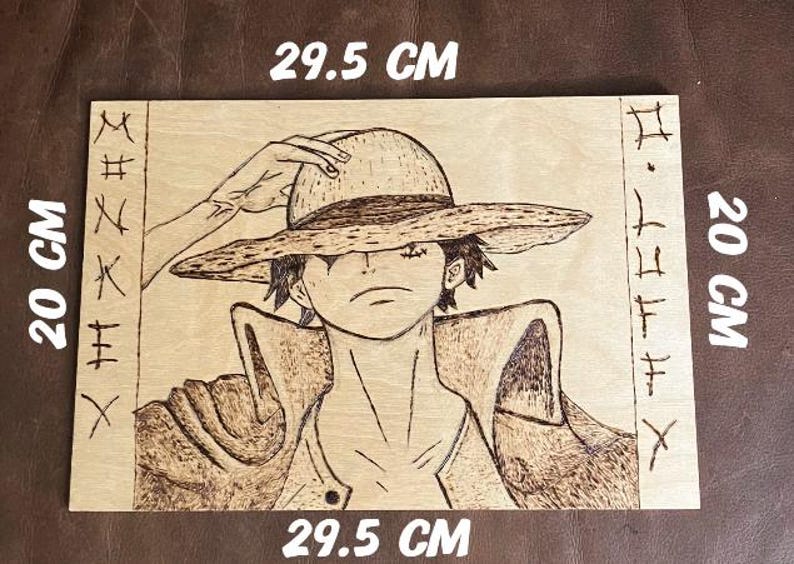 Pyrography Character Handmade One Piece Pyrography (wood Burning) Art-piece of the Main ...
