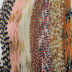 Ghana waist beads/gift for her/handmade African waist beads/ belly beads/tie on beads/waist beads/authentic beads/Authentic Ghana waist bead