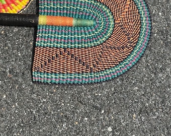 Large Woven Bolga Fan: Ghana Market Shopping, Picnic, Beach Accessory