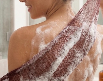 Authentic African Sapo Net Sponge – Long Exfoliating Back Scrubber