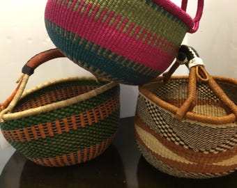Large Round Bolga basket