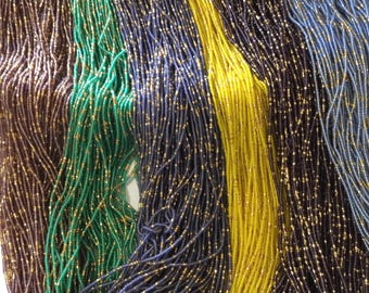 Multicolor African Waist Beads, Tie-On Belly Beads, Handmade in Ghana