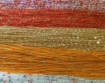 Multicolor Tie-On Waist Beads, Handmade in Ghana, Adjustable Belly Beads