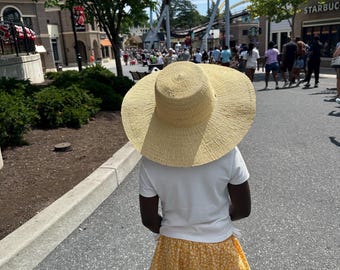 Handwoven Bolga Hat, African Straw Summer Beach Sun Hat, Fair Trade Style
