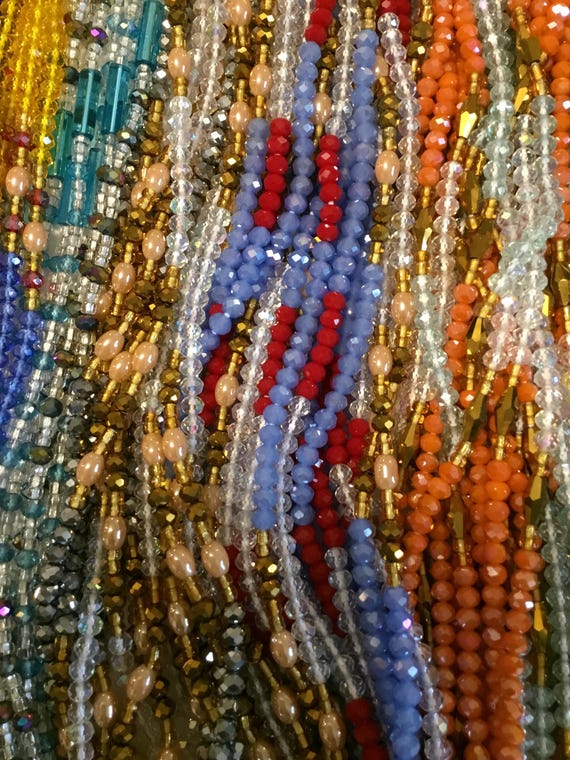 Artisan Beaded Waist Tie | Boho Statement Piece Levand Hand Beaded Statement Belt 29–31” Festival Boho  main image 2