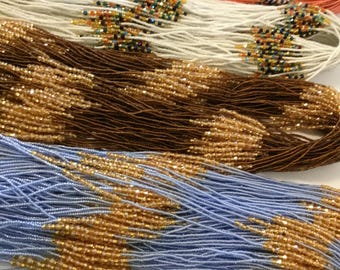 Cuentas de cristal multicolor para la cintura, hechas a mano en Ghana (para atar)